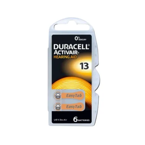 Duracell Battery 13 - Genuine Hearing Aid at Ensound Hearing Centre Lahore