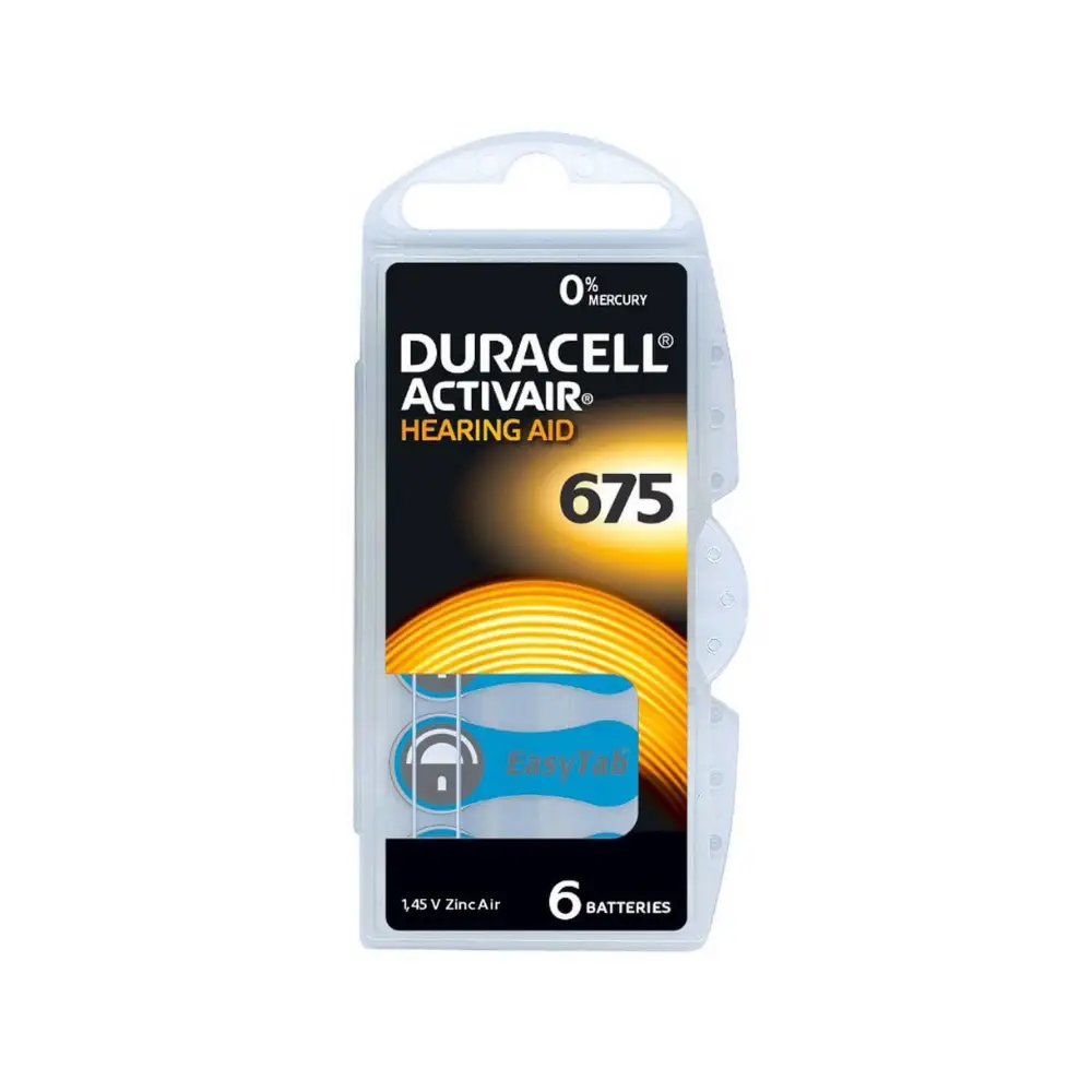Duracell 675 Battery - Genuine Hearing Aid at Ensound Hearing Centre Lahore