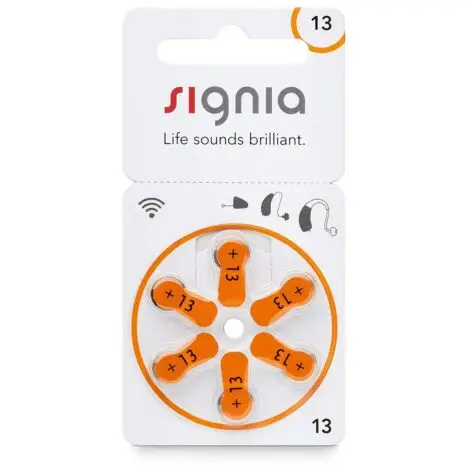 Signia Battery 13 - Genuine Hearing Aid at Ensound Hearing Centre Lahore