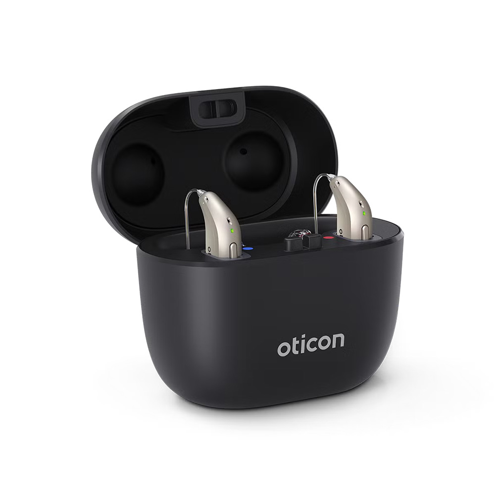 RIC Oticon Intent Rechargeable Hearing Aid view - Ensound Hearing